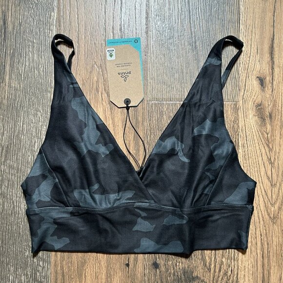 Prana Other - NWT Prana Layna Brami Black Camouflage V Neck Sports Bra Top Size S
